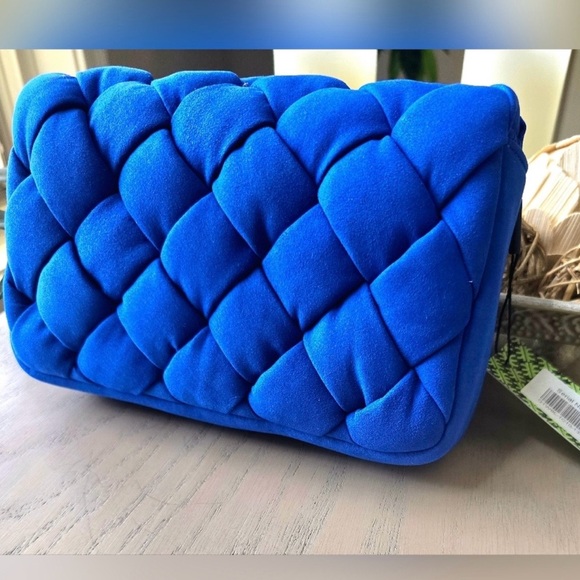 🎄JW Pei Maze Blue Vegan Leather Suede Crossbody Bag NWT - Picture 2 of 11